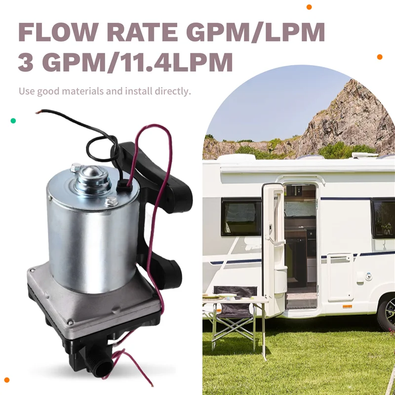 For RV For Caravan Compatible 24V 55 PSI 3 Gallons Per Minute 7.5 Amps 24V DC Selfpriming Water Pump- Part Number 4008-101-E65