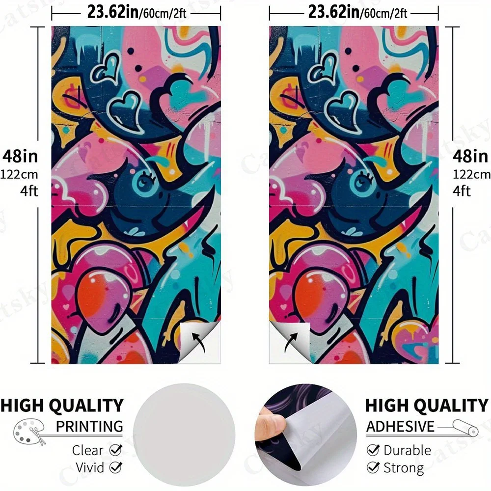Pastel Graffiti Dream   Sandbag Board Sticker.This sandbag board sticker is made from high-quality materials, offering excellent