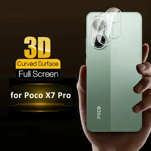 Bilashmart 3D Clear Screen Camera Glass Xiaomi Poco X7 Pro Case Lens Protector Little X7Pro X 7 PocoX7 PocoX7Pro 5G Lenses Cover