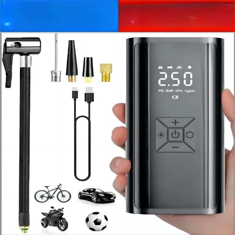 

Новый автомобильный воздушный насос Автомобильный воздушный насос Портативный беспроводной электрический воздушный насос для шин Бесшумный дисплей с батареей высокой четкости
