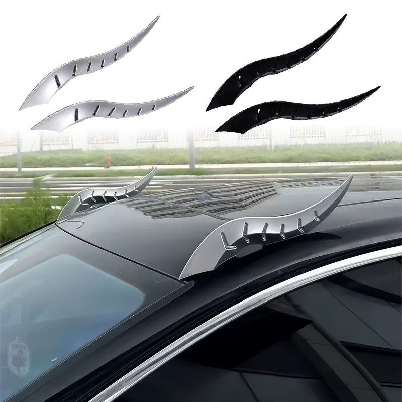 1Pair Creative Dragon Horn Car Roof Decoration 3D Horn Sticker Modification Multifunctional Unique Material Advantages Car Decor