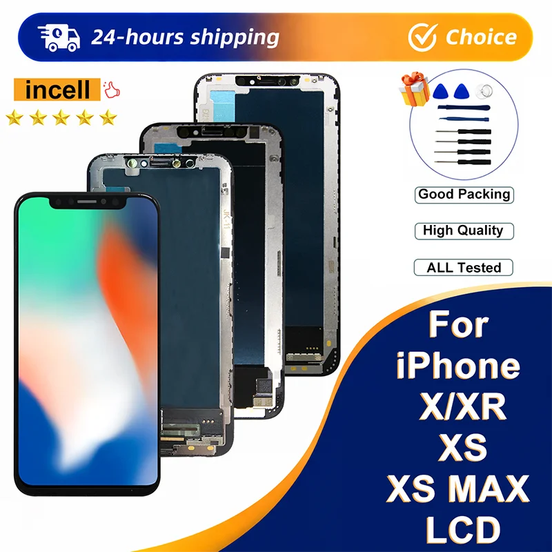 AAA+++ Incell Screen For iPhone X LCD XR Display Replacement Parts For iPhone XS Screen XS Max Display Touch Screen Digitizer