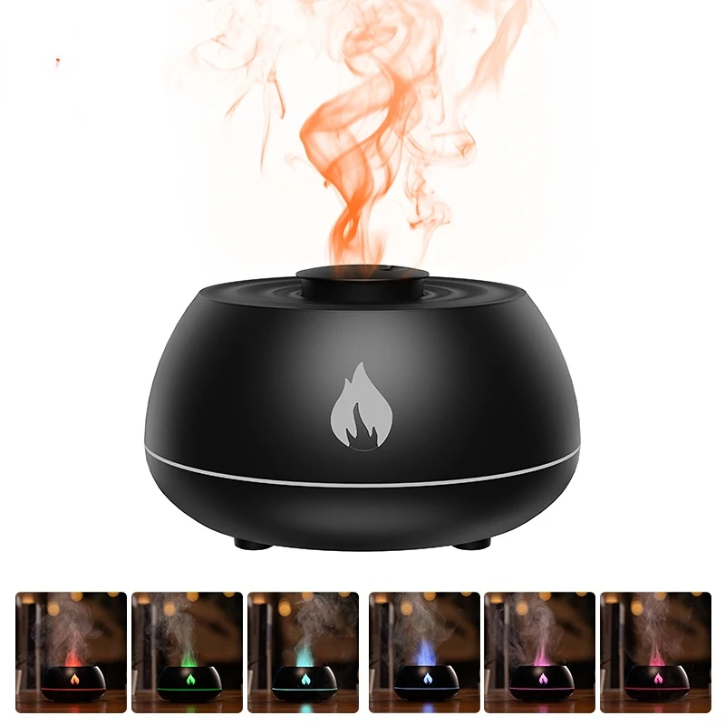 

youpin Flame Aroma Diffuser Air Humidifier Home Ultrasonic Mist Maker Fogger Essential Oil Difusor Color Lamp Purifier