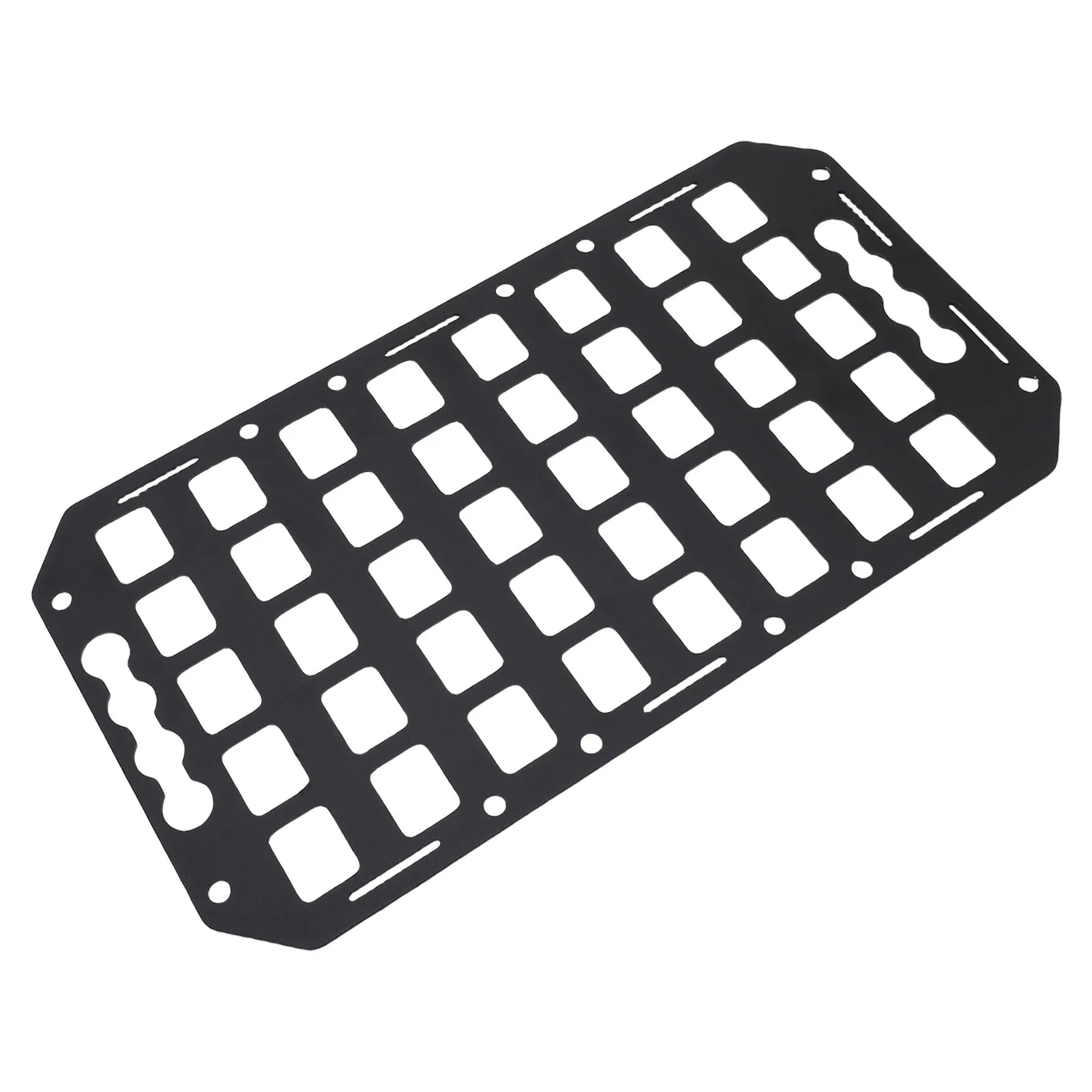 Картина 3: Грузовик-кровать Molle Panel 16,61x8,86x0,08 дюйма, легко удаляемый алюминиевый L-трек, органайзер Molle Panel для автомобилей, внедорожников, пикапов, фургонов, автофургонов