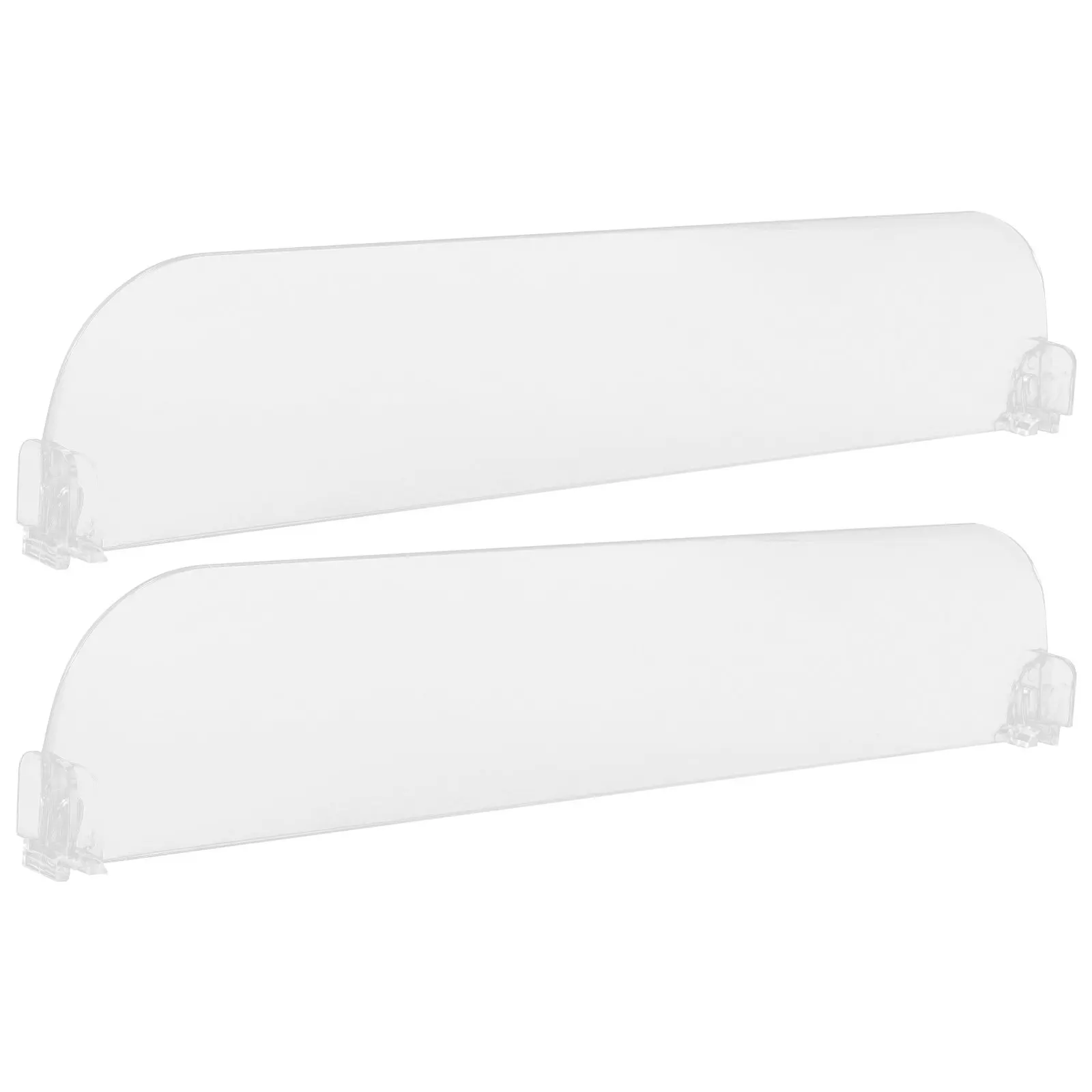 2Pcs Transparent Shelf Dividers Plastic Adjustable Commodity Barrier Divider Supermarket Store Goods Classification Baffle 300Mm