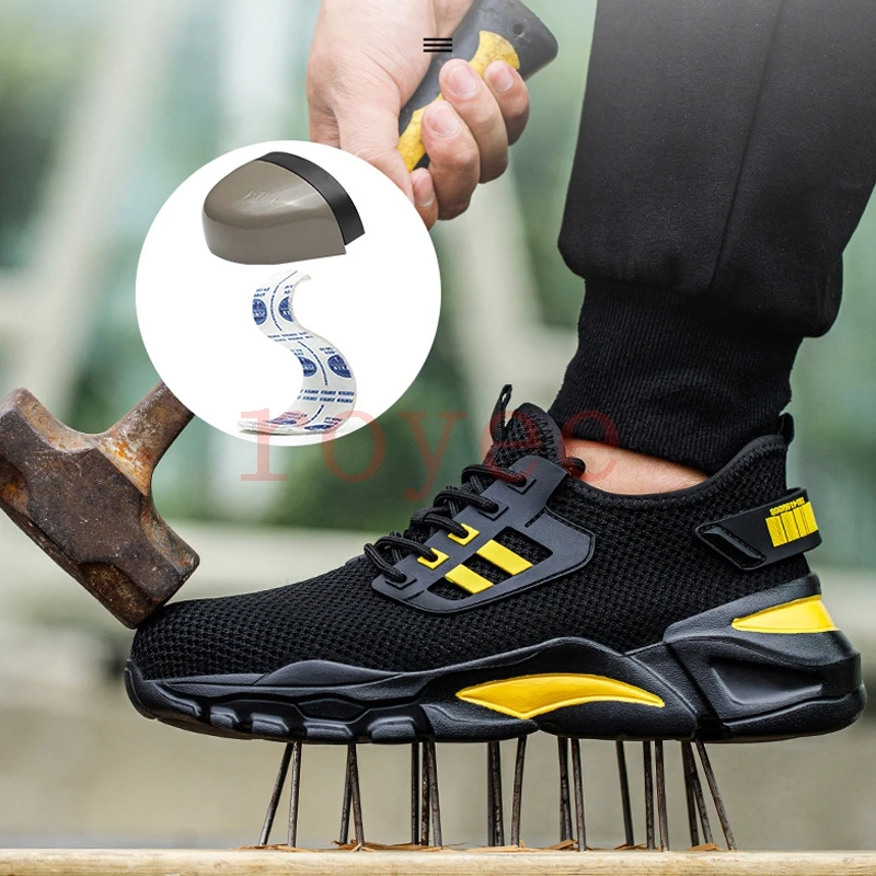 2024 Work Safety Shoes Men Black Shoes Safety Boots for Men Indestructible Work Sneakers Protective Steel Toe Shoe zapatos mujer