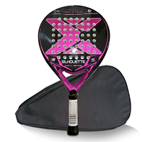 X-ONE-Carbon Fiber Paddle Tennis Racket for Beginner, 3K Racket, HR3 Core, Round Shape, with / without Cover Bag