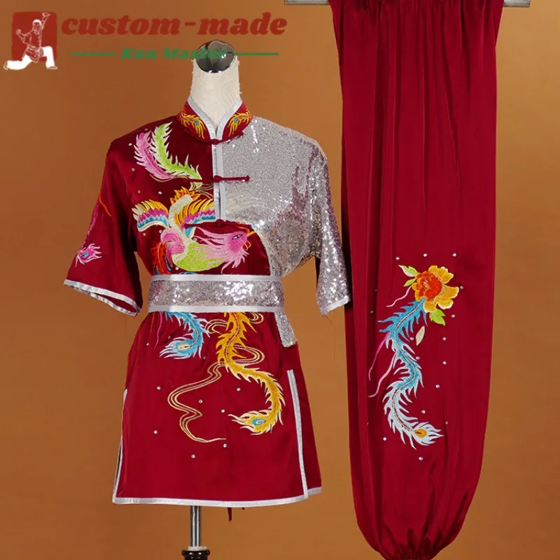 

Custom Martial Arts Uniform Kung Fu Suit with Dragon Embroidery Southern Fist Long Fist Reinforced for KungFu Forms Competition
