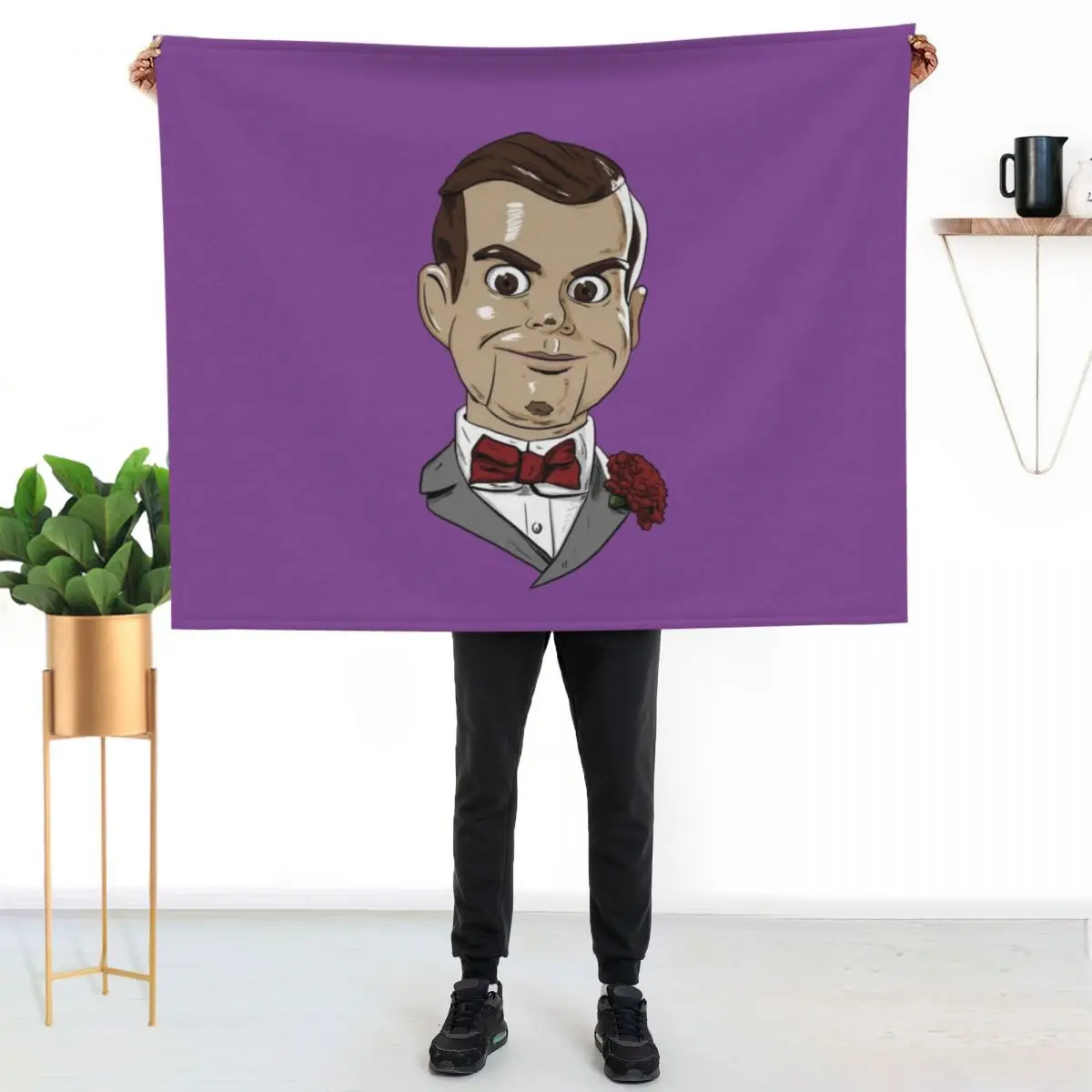 

Slappy the Dummy Throw Blanket Thin Soft Blanket for Summer Night Sleeping