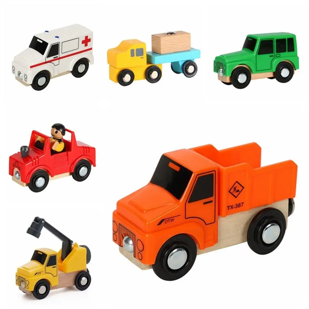 Locomotive Magnetic Train Vehicles Track Combinations Railway Track Cars Train Model Assembly Wooden Magnetic Train Boys Girls