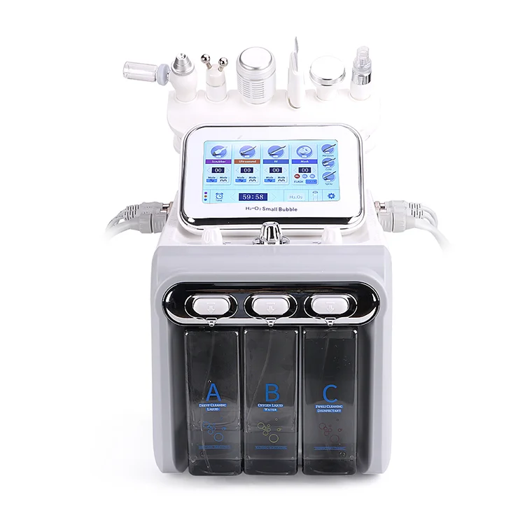 6 in 1 hydro cleaning facial steam face  instrument machine