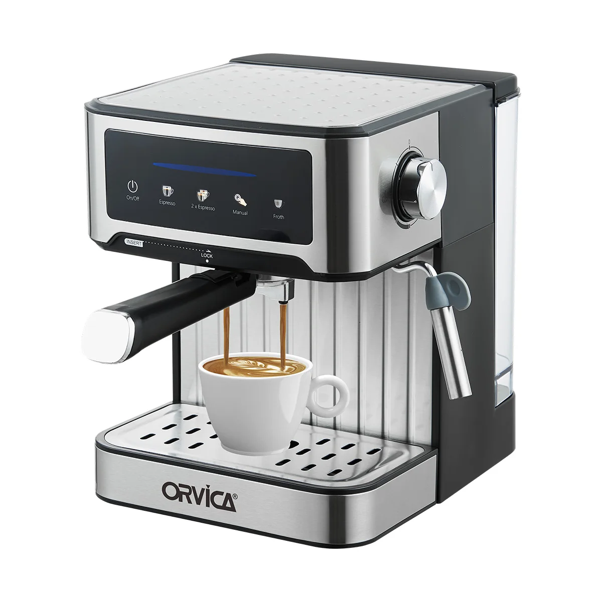 

Large Screen 2 Cups Espresso Machine 20 Bar Quick Heat Function for Espresso Coffee Maker ORM-6839
