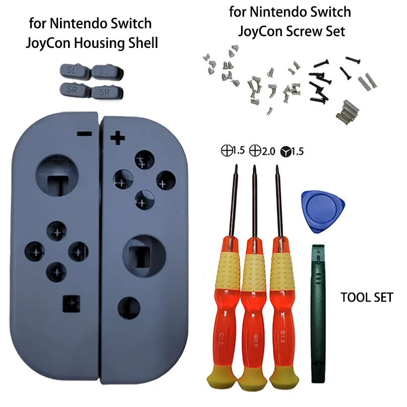 Replacement Housing Shell Full Set Screw Screws Springs For Switch JoyCon NS Down Repair Tools +Y Screwdriver Joy con Housing