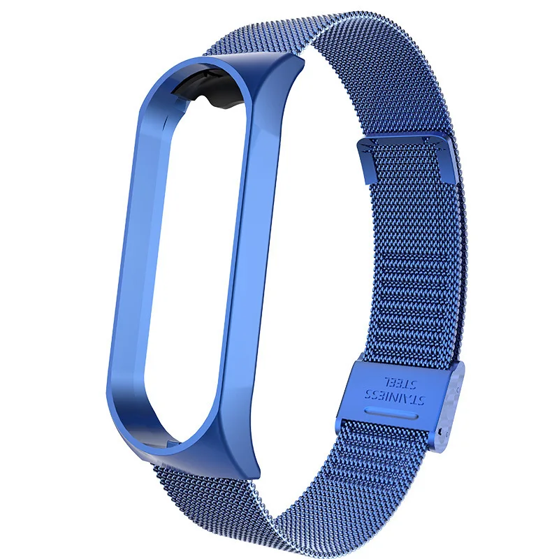 

Metal Watchband for Xiaomi Mi Band 5 6 Blue Color Wristband for Xiaomi Mi Band 5 6