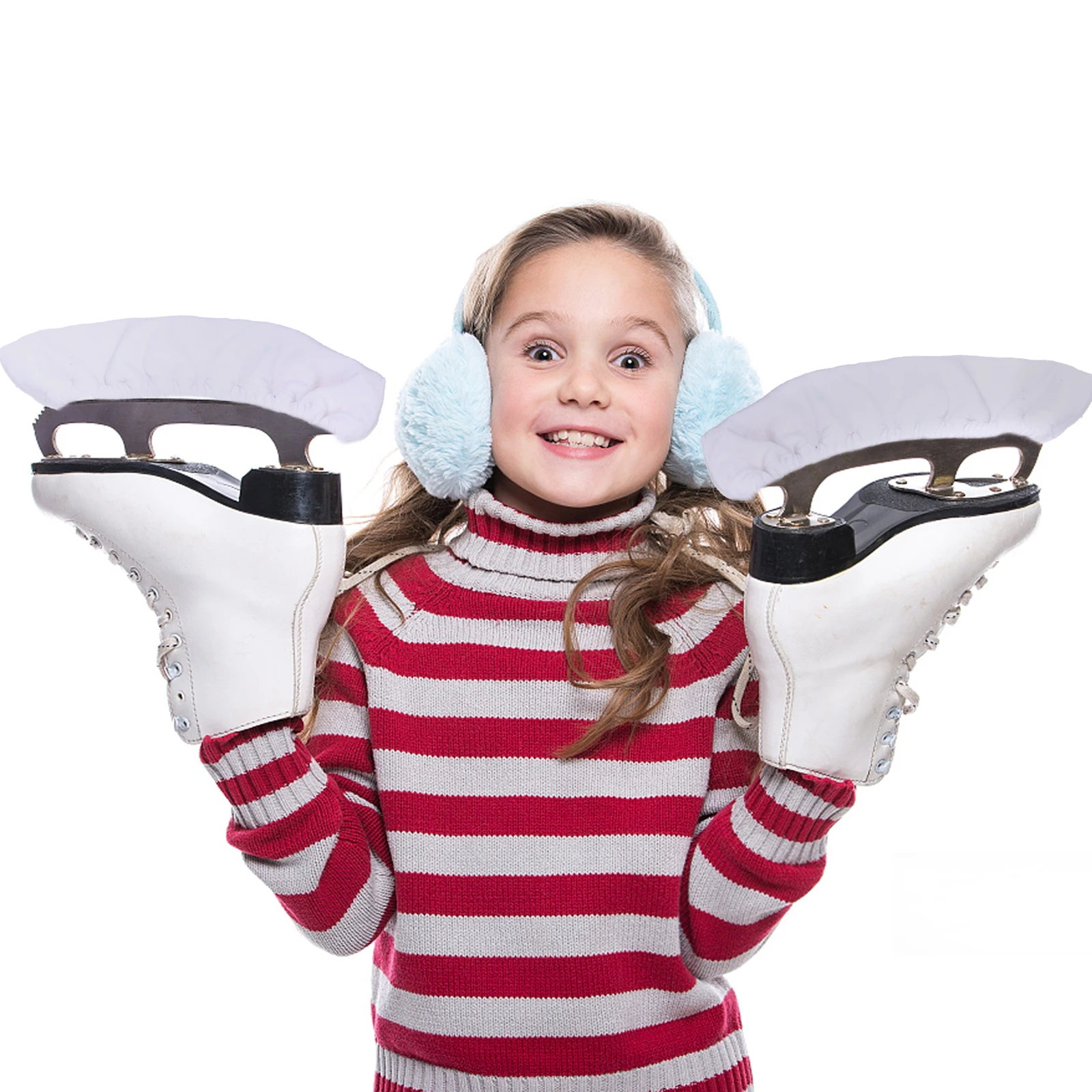 

1 пара эластичных чехлов на лезвия для коньков, прочная моющаяся мягкая гибкая обувь, устойчивая к ржавчине защита для коньков, принадлежности для катания на коньках