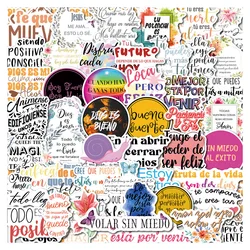 10/30/50PCS Spanish Motivational Phrase Stickers Inspirational Encourage Sticker Decal Scrapbook Stationary Notebook Phone Case