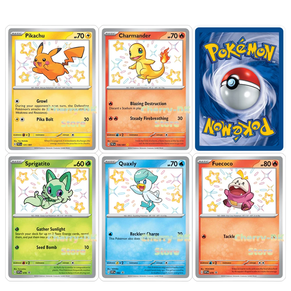 Pokemon Ptcg Double-Sided Acrylic Card 63X88MM Shine Series Charmander Charizard Mew Mewtwo Sprigatito Anime Collection Cards