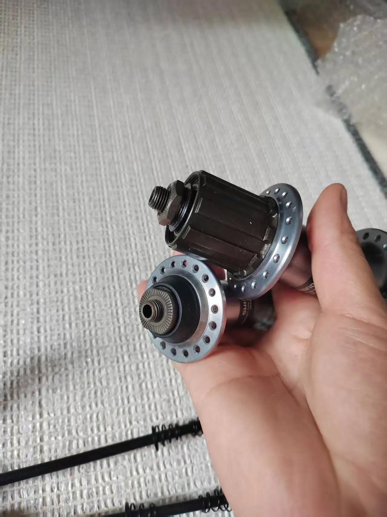 1 زوج لشيمانو Acera-X HB-M290 100 مللي متر/ FH-M290 135 مللي متر c.1995 NOS 36h محاور-كلاسيكية مع سيخ سريع التحرير 9 مللي متر QR V الفرامل #3