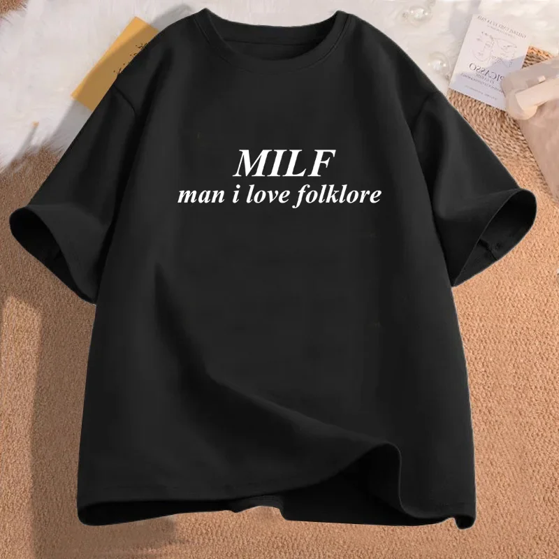 Man I Love Folklore T Shirs Women Men Fashion Eras Tour T-shirt Cotton Tshirts Woman Streetwear Women's T-shirts Female Clothing