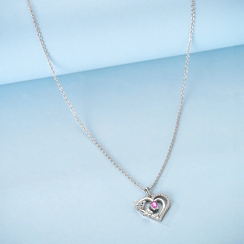 S925 Necklace For Women Silver Color Blue Crystal Shell Pearl Pendant Necklace Fine Anniversary Birthday All-match Jewelry Gifts
