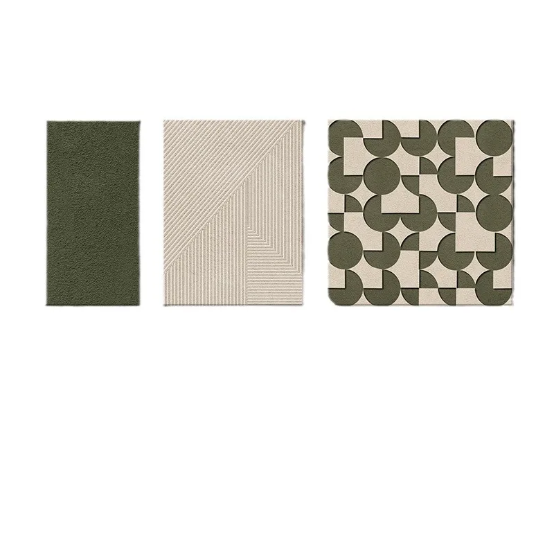 

Living room decoration, artistic high-end texture painting, frameless, sofa background wall, triptych