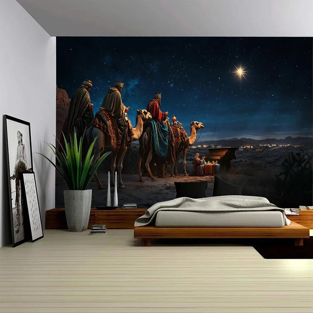 

Christmas Art Tapestry Wall Hanging Home Decoration Art Blanket Hippie Wall Decoration Holiday Aesthetics Room Decoration