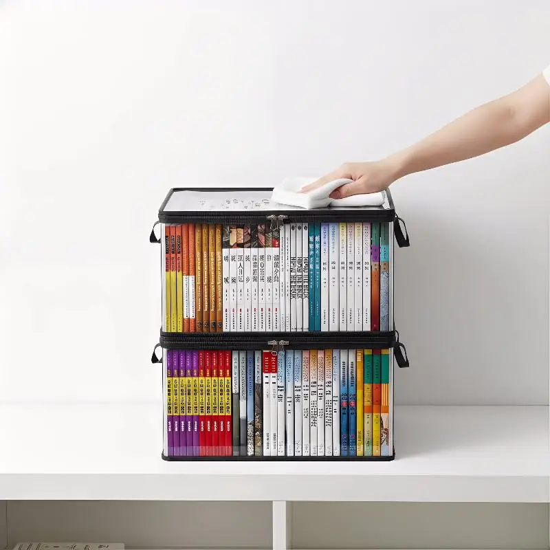 Caja de Almacenamiento Transparente de PVC | Tapa abatible y ventana de visualización | Organizador Multiusos para Juguetes, Manualidades y Suministros | Contenedor de Regalo Duradero