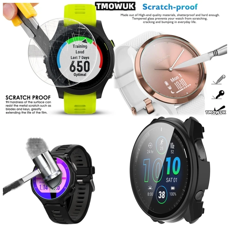 

For Garmin Forerunner 645 735 745 935 945 955 965 970 Fenix 7 7S 7X Pro HD Anti - Scratch Tempered Glass Screen Protectors For S