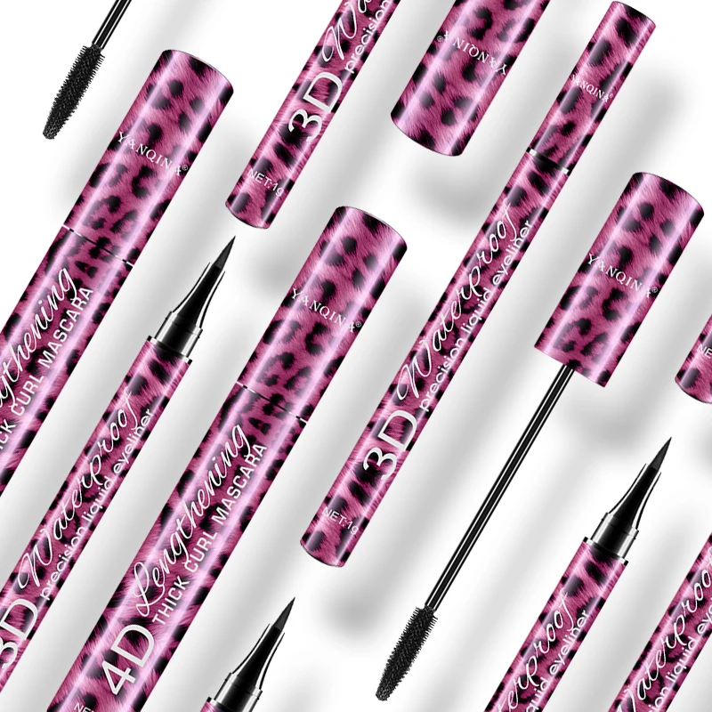 Waterproof Eyeliner Pen Mascara Set Soft Smooth Eye Liner Thick Curling Eyelashes Sparkling Eyes Cosmetics Eyeliner Mascara Set