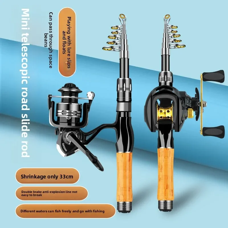 Juego de cañas Luya retráctiles mini para pesca marina ultraligera - imagen 5