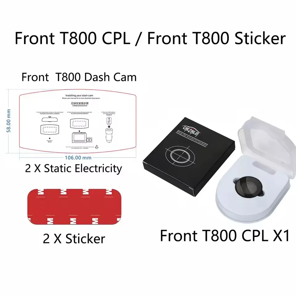 Filtro CPL TILLMANER Per 70mai A810 – Riduce I Riflessi E Migliora I Video Della Dashcam 4K