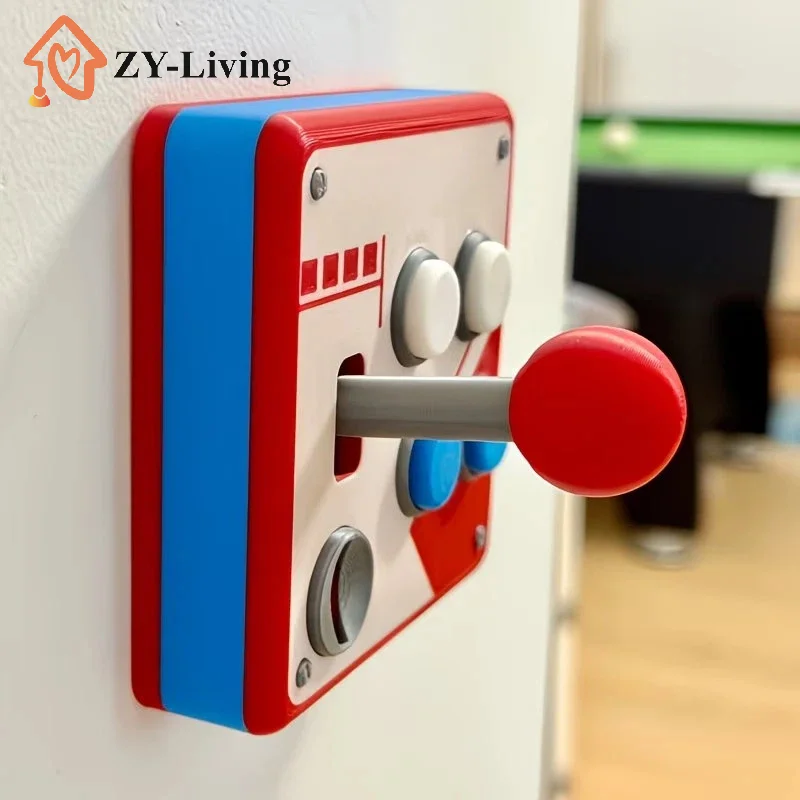 Creative Arcade Game Joystick Light Switch Panel 80s Vintage Decorative Wall Plate Cover For Game Room Bedroom Home Decor