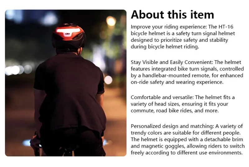 Horntour Neuer Fahrradhelm Rennradhelm mit LED für Männer und Frauen Outdoor-Sport Integral Geformt Leichtgewichtig – Detail 3