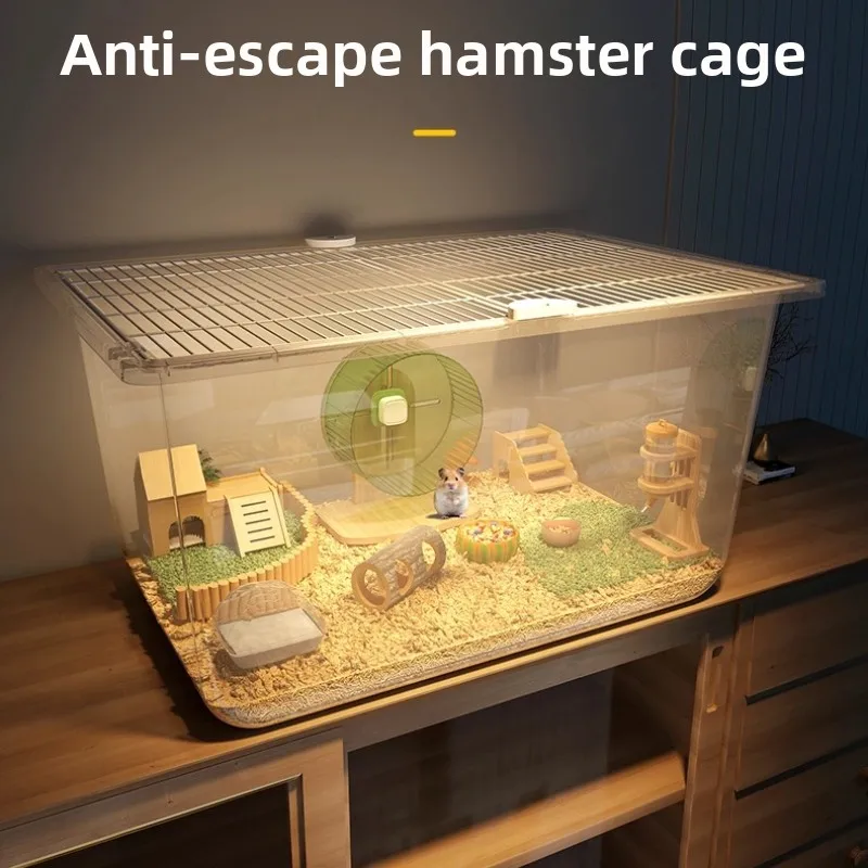 

Клетка для хомяка, 60 см, очень большая среда обитания для хомяков, высокая роскошная маленькая вилла для домашних животных, просторный дом для грызунов для необычных крыс и песчан