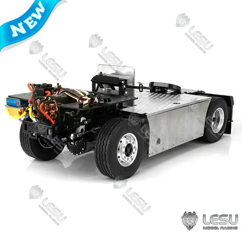 1/14 LESU simulation model truck toy 4X4 tractor chassis four airbag suspension large travel high profile