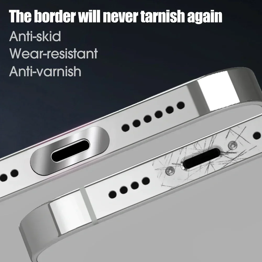 15PM Metal Charging Port Protective Sticker For iPhone 15 Plus Pro Max Anti-Scratch Dustproof Charge Ports Protector Film 2024