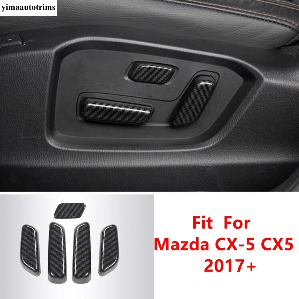 

Car Seat Adjust Button Switch Panel Frame Cover Trim For Mazda CX-5 CX5 2017 - 2024 Stainless Steel / ABS Interior Accessories