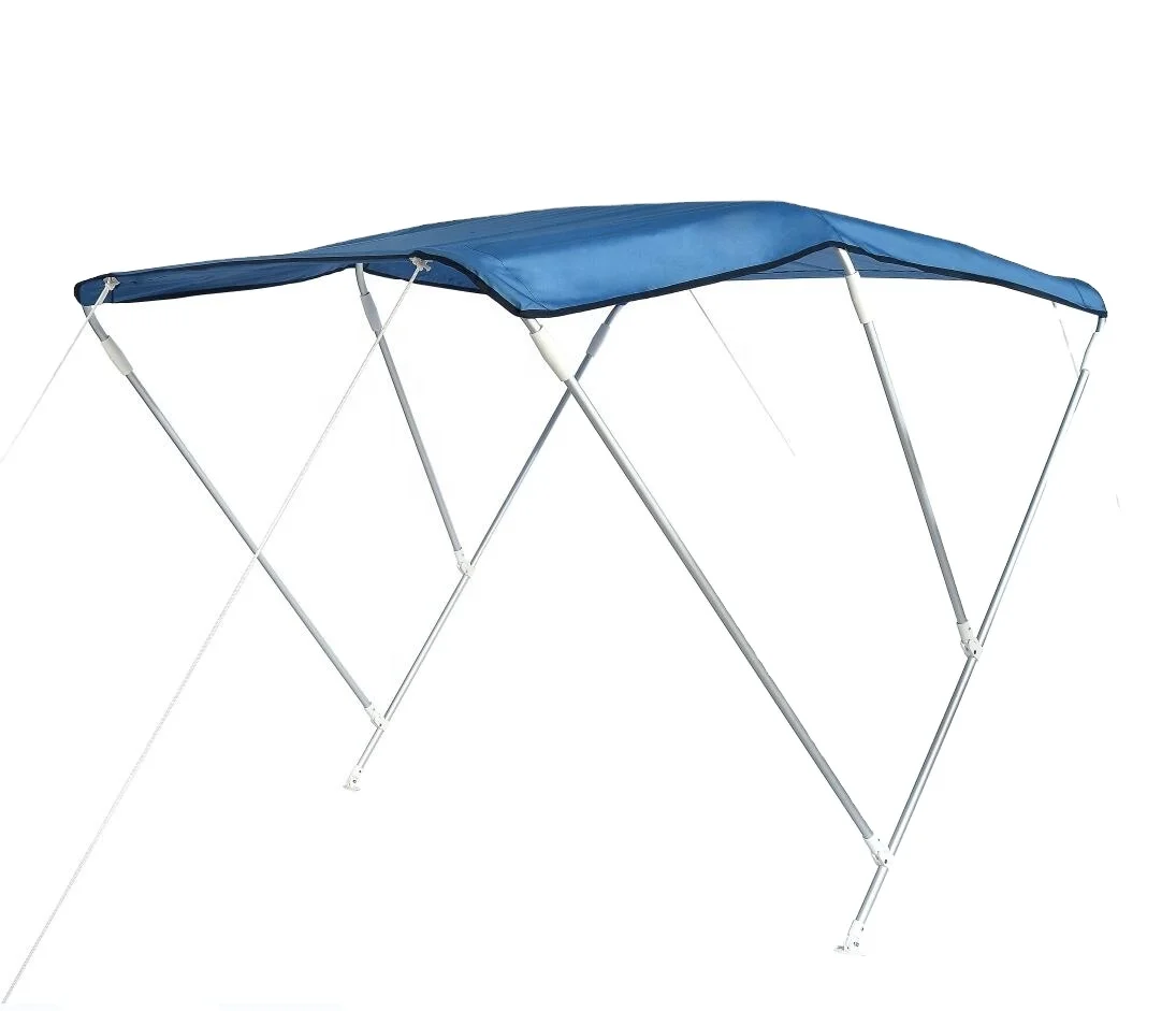 Durable Marine Grade 4-Bow Bimini Top Replacement Cover Aluminum Waterproof Sun Shade Boat Canopy with Hinge No Frame Included