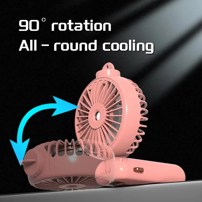 Xiaomi MIJIA Mist Fan Складной портативный Mni 5-скоростной охлаждающий цифровой дисплей Перезаряжаемый маленький подвесной вентилятор на шею Новый 2025