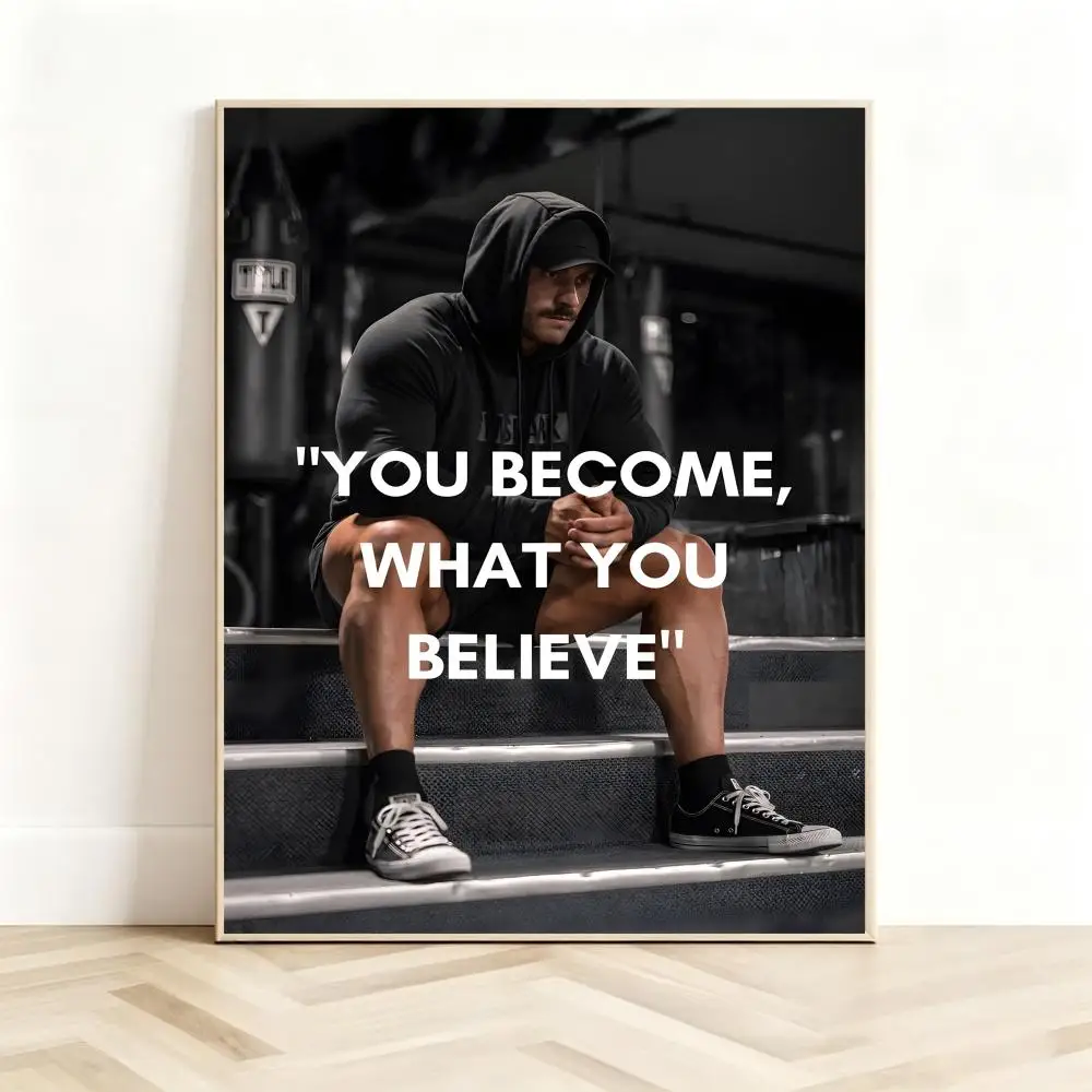 Fitness Celebrity C-Chris Bumstead Poster Classic Self-Adhesive PP Wall Sticker for Living Room Bar Decor Gift