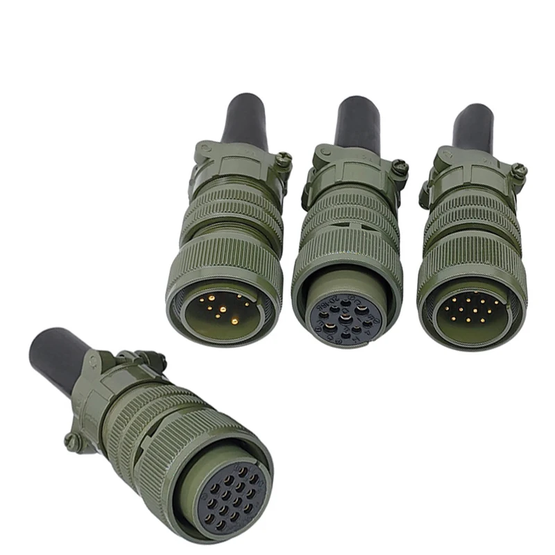 1Set MIL-C Circular Connectors Plug Socket 5015 MS3102A MS3106A Specification 20-18 20-27 20-29 Electronic MIL STD Connector Set
