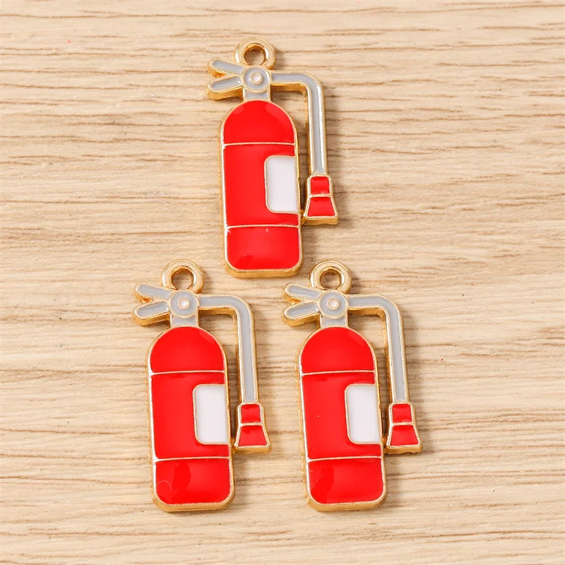 Tusember 10 Stück Feuerwehr-Anhänger Feuerwehrwagen Hydrant Stiefel Helm Charms für Halsketten Ohrringe Armbänder Schmuckherstellung – Detail 16