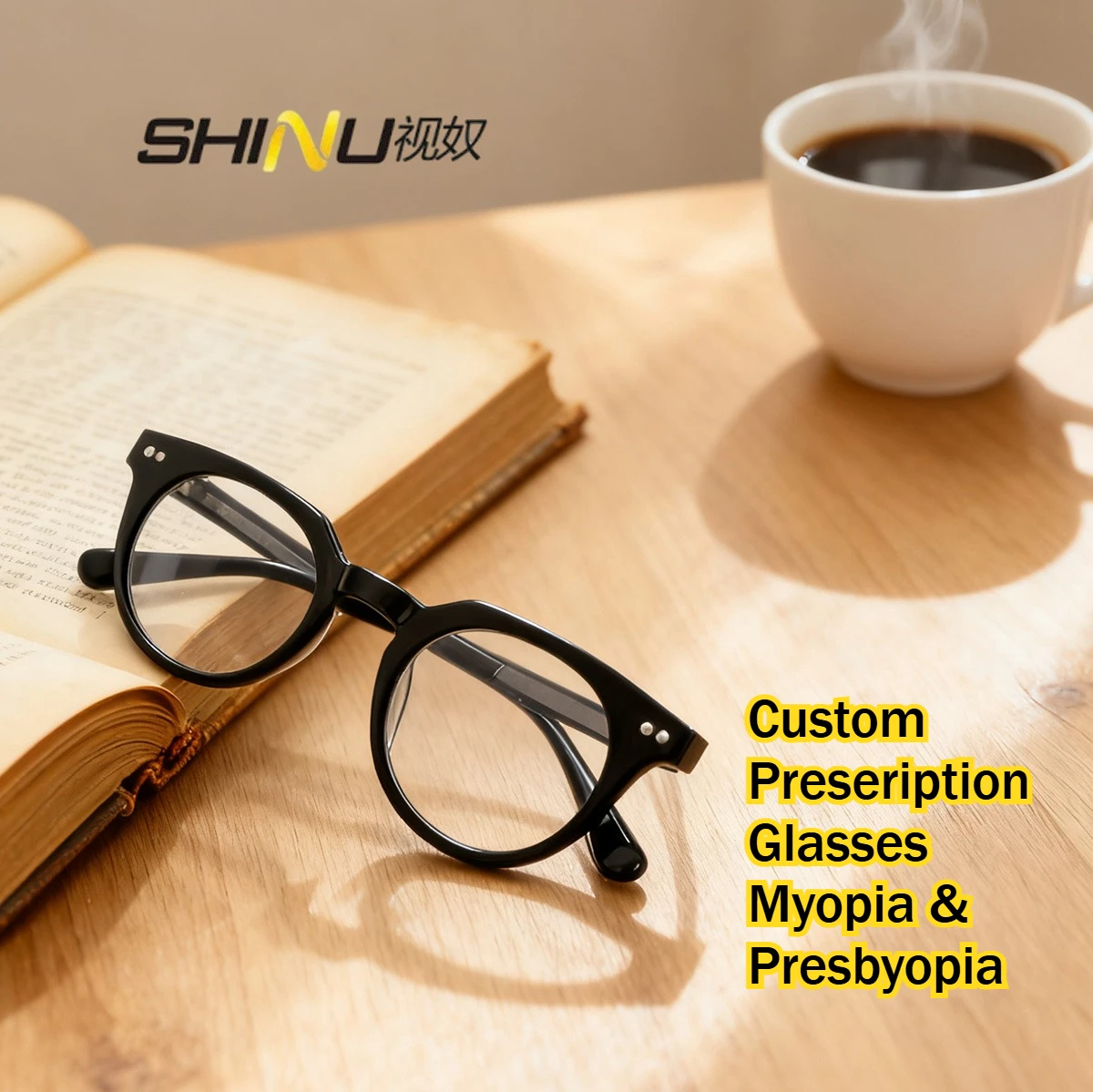 

SHINU прогрессивные очки для чтения мужские очки для пресбиопии для близорукости на заказ мультифокальные очки для пресбиопии TR90 винтажная овальная черная оправа