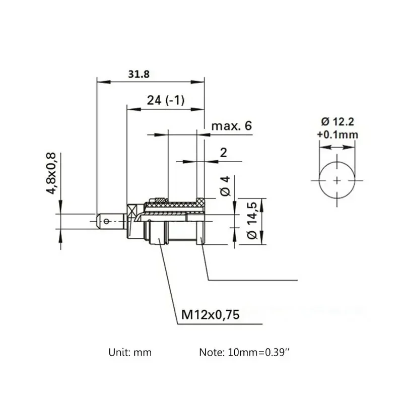 Gels Socket Tingbinding Post, Courant élevé, Panneau isolé, Ouverture de douille, 4mm, 12mm, 600V, 32A