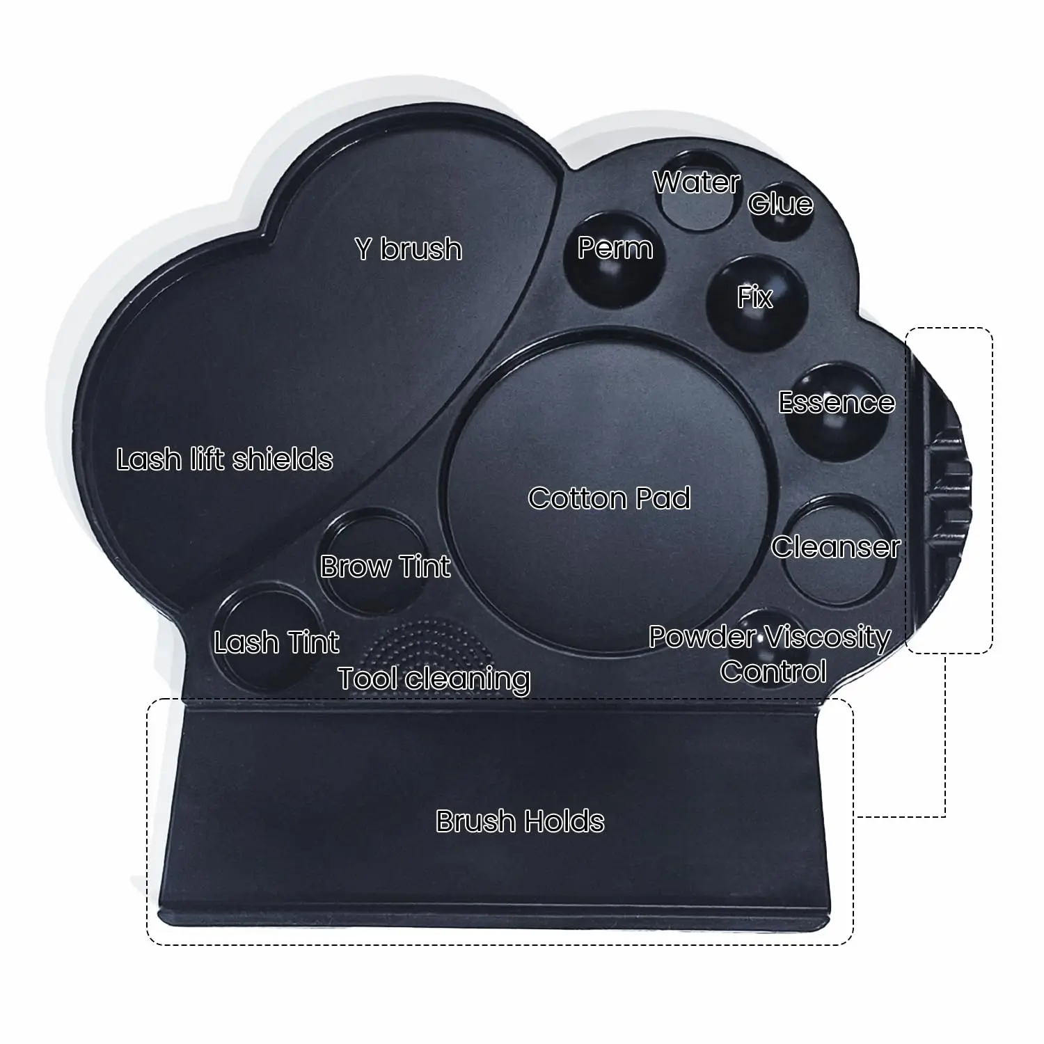 Libeauty Non-Slip Silicone Palette Lash Lift & Brow Lamination Extra Large Cat Paw Tray for Eyelash Perm and Eyebrow Lamination view 2