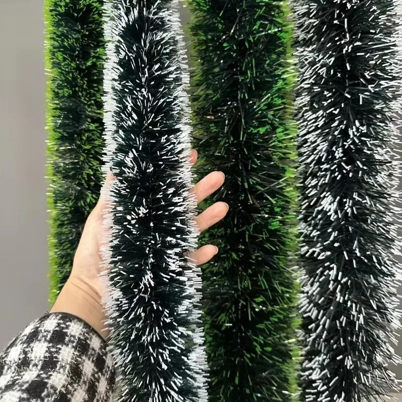 50/2M Christmas Green Cane Tinsel Ribbons Garland Xmas Tree Hanging Pendents Wreath Ribbon Ornaments Party Home Decor Supplies