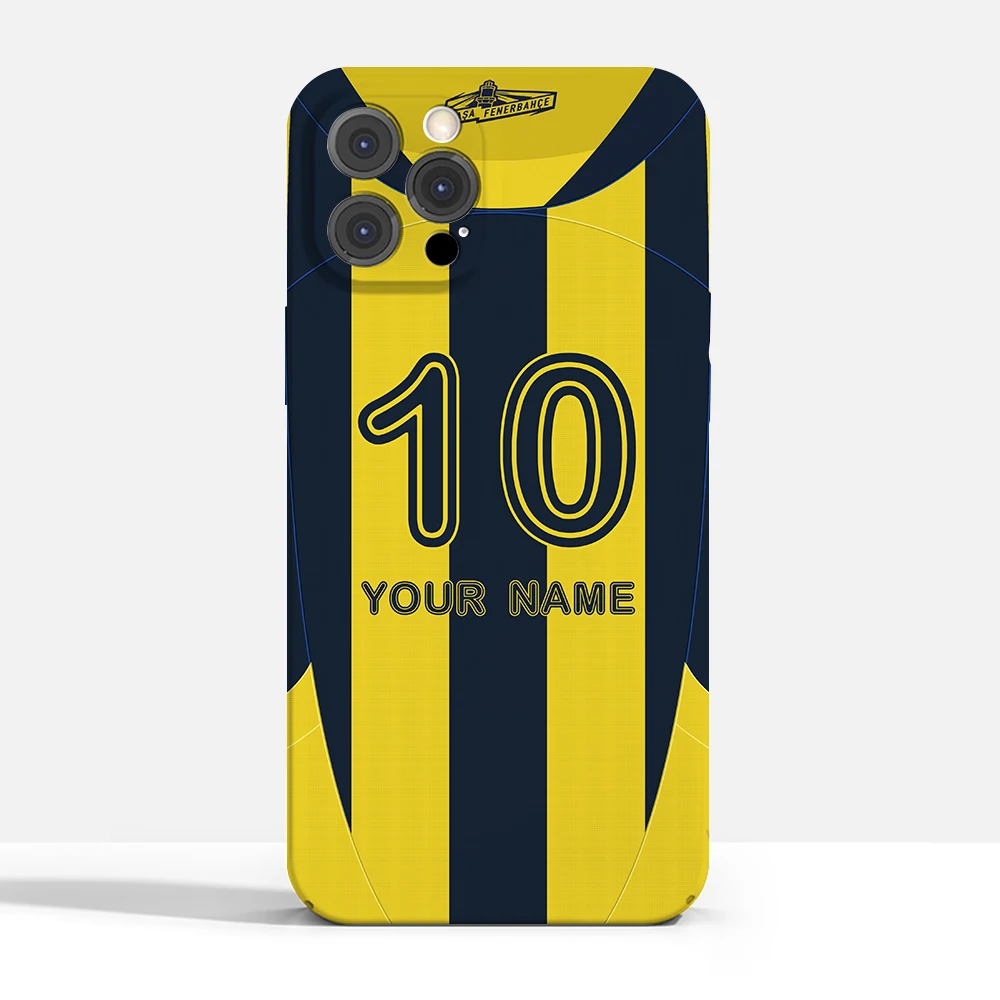 Türkiye Fenerbahce Sukru Saracoglu SARI KANARYA Custom Cover Case iPhone 16 15 14 Pro Max 13 12 11 Mini X XS XR 7 8 6S Plus SE