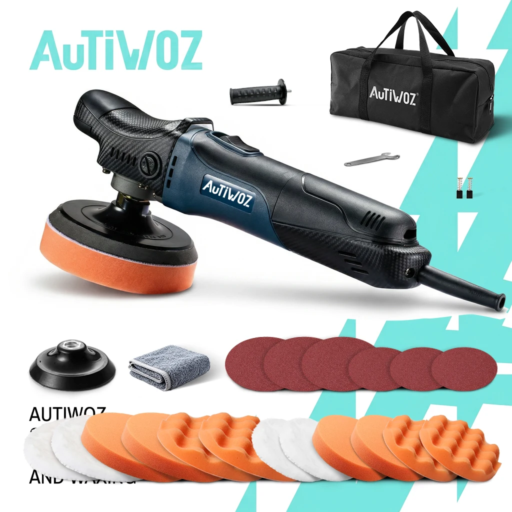 2026 New AUTIWOZ W04 Rotary Polisher Kit 630W Car Buffer with 4