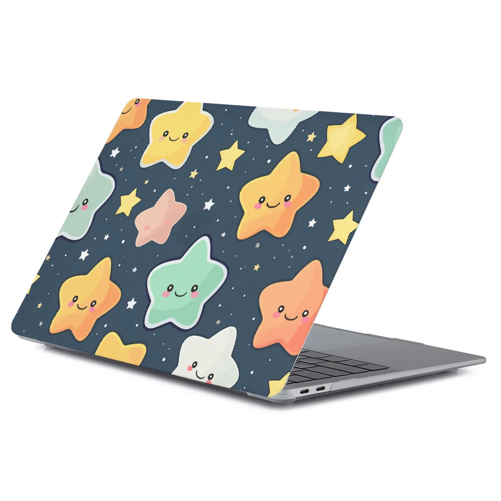

Laptop Case for MacBook Pro 13 Case M1 M2 A2338 Funda for MacBook Pro 16 M2 M3 M4 A3403 Cartoon star printing shell