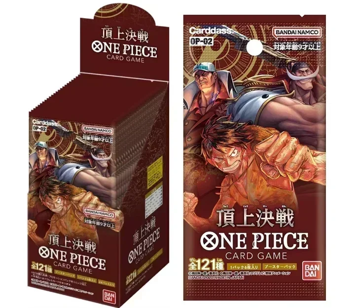 Bandai-Tarjeta OPCG de One Piece, tarjeta de colección, Luffy sombrero de paja, grupo pirata Seven Wuhai, regalos de Juguetes